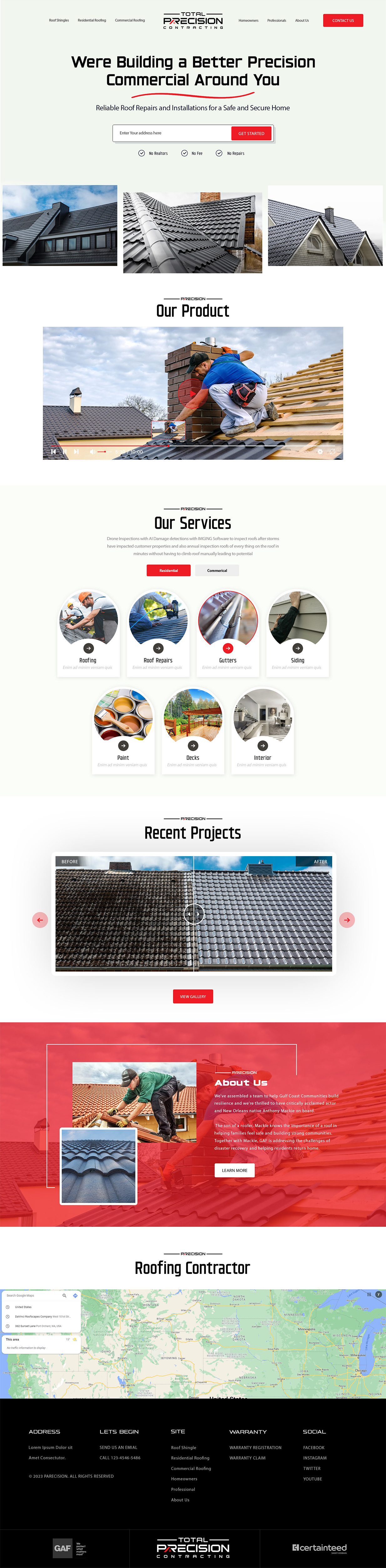 Web Design by symagency for Total Precision Contracting | Design #31066447