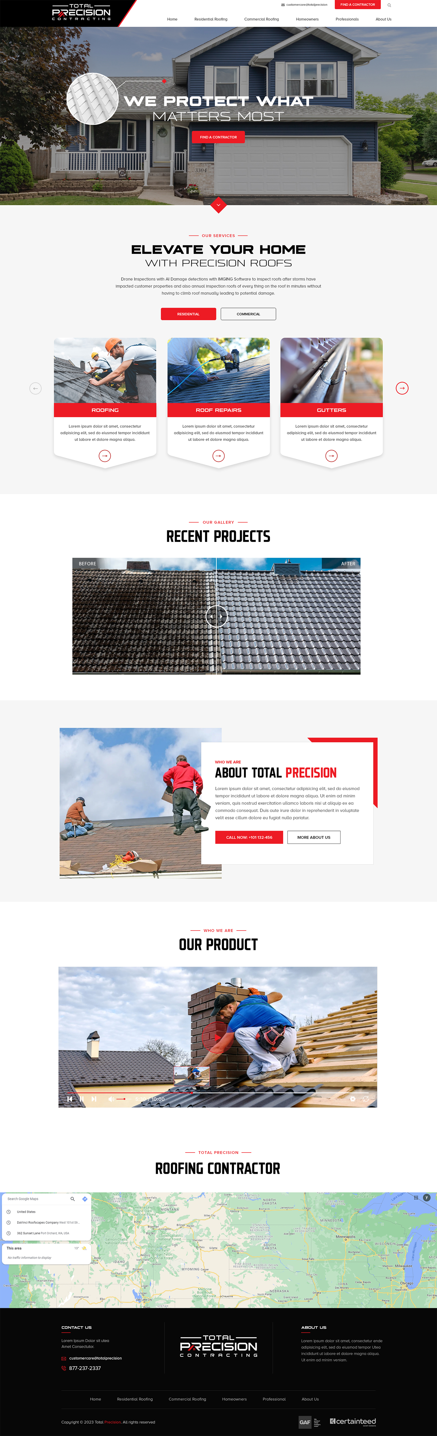 Web Design by symagency for Total Precision Contracting | Design #31066685