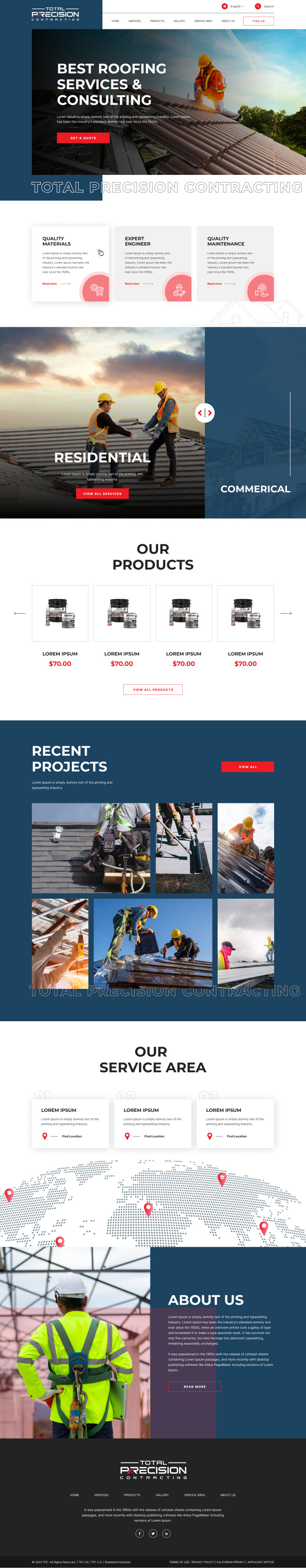 Web Design by Hafsa Fatymah for Total Precision Contracting | Design #31059002