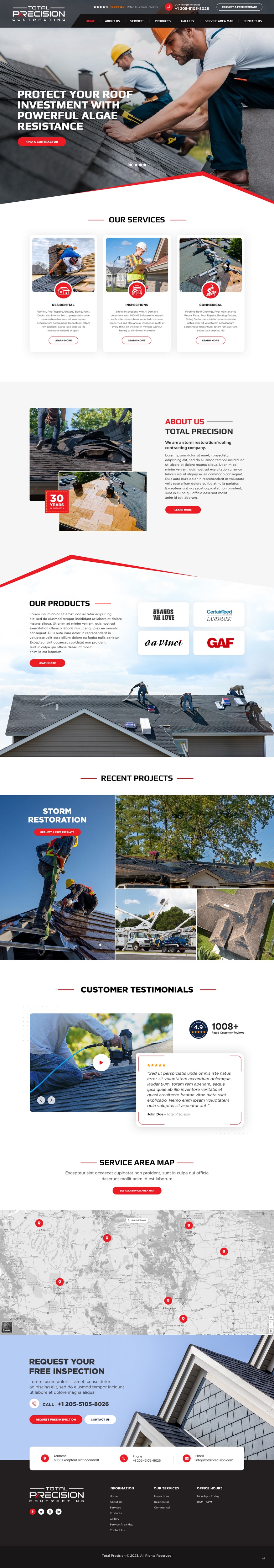 Web Design by pb for Total Precision Contracting | Design #31062635