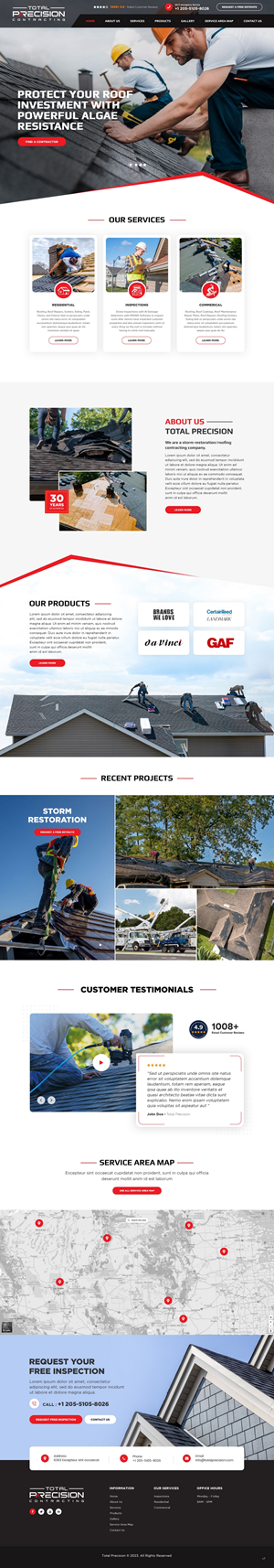 Diseño Web por pb para Total Precision Contracting | Diseño: #31062635