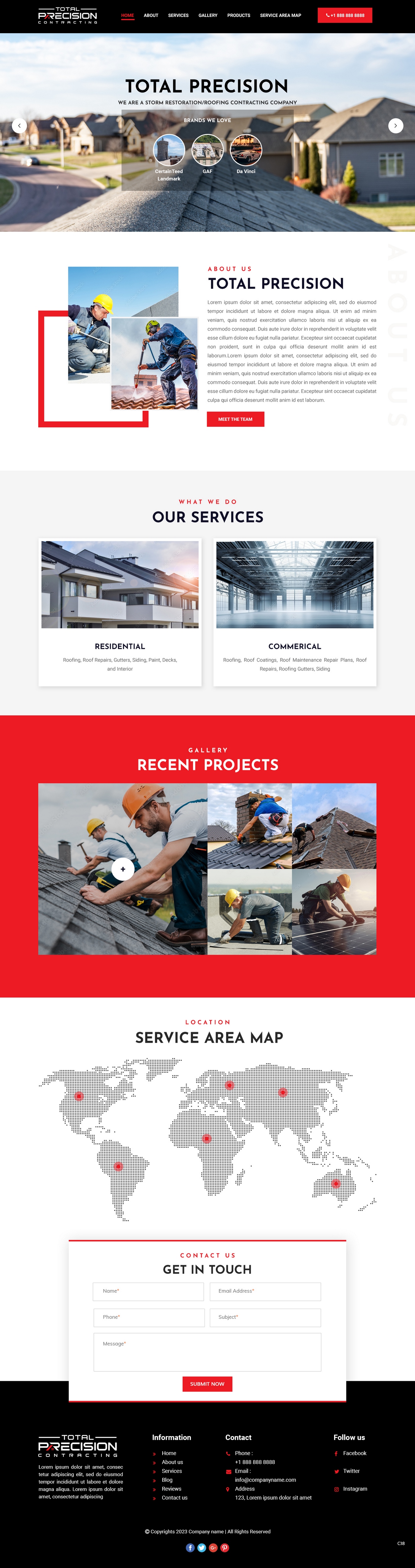 Web Design by pb for Total Precision Contracting | Design #31062636
