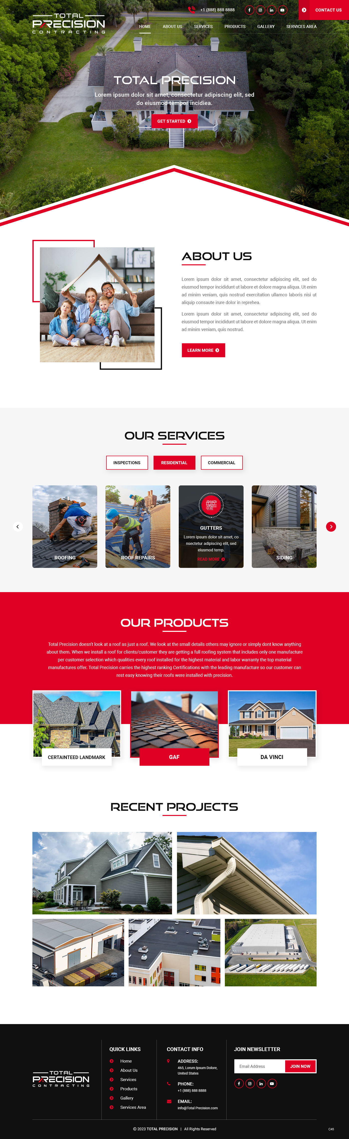 Web Design by pb for Total Precision Contracting | Design #31062637