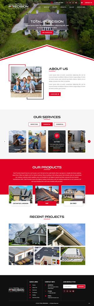 Diseño Web por pb para Total Precision Contracting | Diseño: #31062637