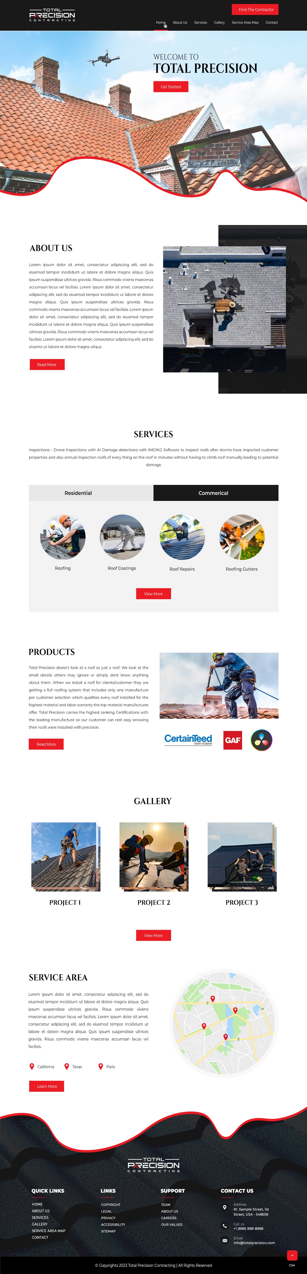 Web Design by pb for Total Precision Contracting | Design #31062640