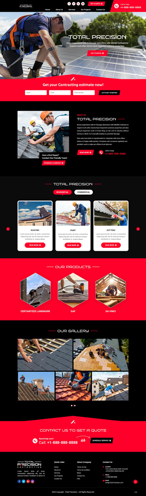 Diseño Web por pb para Total Precision Contracting | Diseño: #31062641