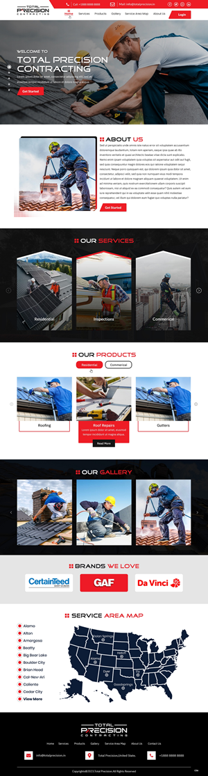 Diseño Web por pb para Total Precision Contracting | Diseño: #31062643