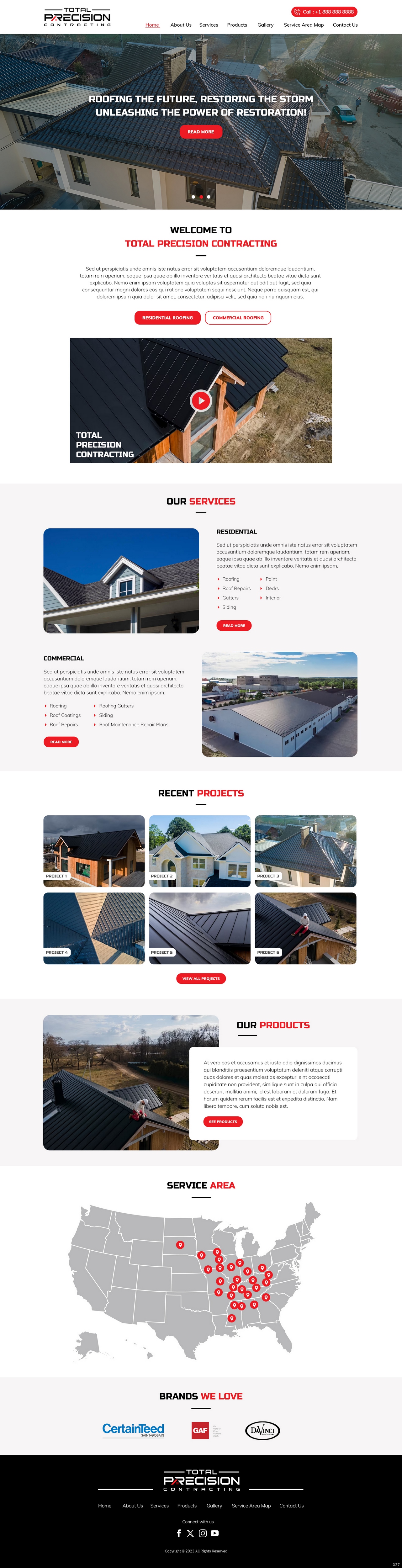 Web Design by pb for Total Precision Contracting | Design #31062653
