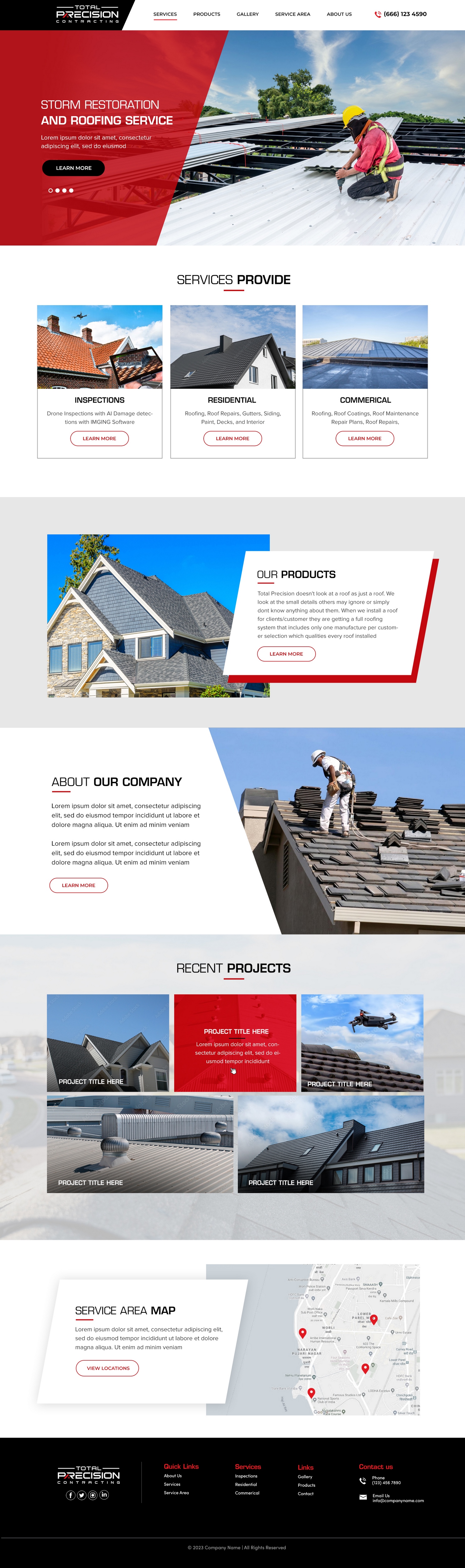 Web Design by pb for Total Precision Contracting | Design #31062654