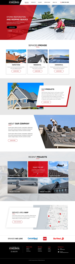 Web Design by pb for Total Precision Contracting | Design #31073120