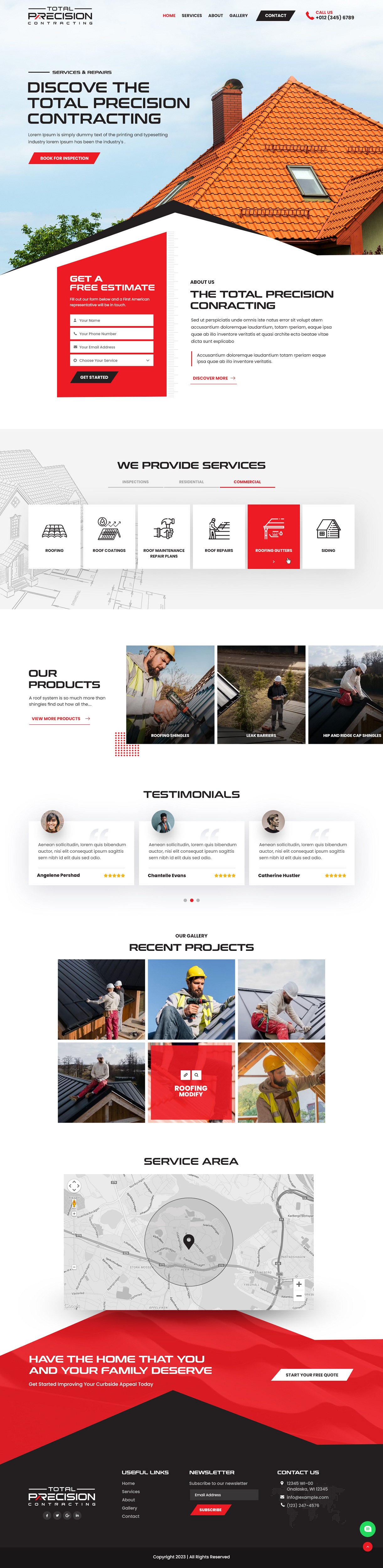 Web Design par nzdesigners pour Total Precision Contracting | Design #31056401