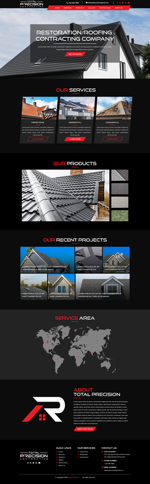 Diseño Web por Titan Eagle para Total Precision Contracting | Diseño: #31058598