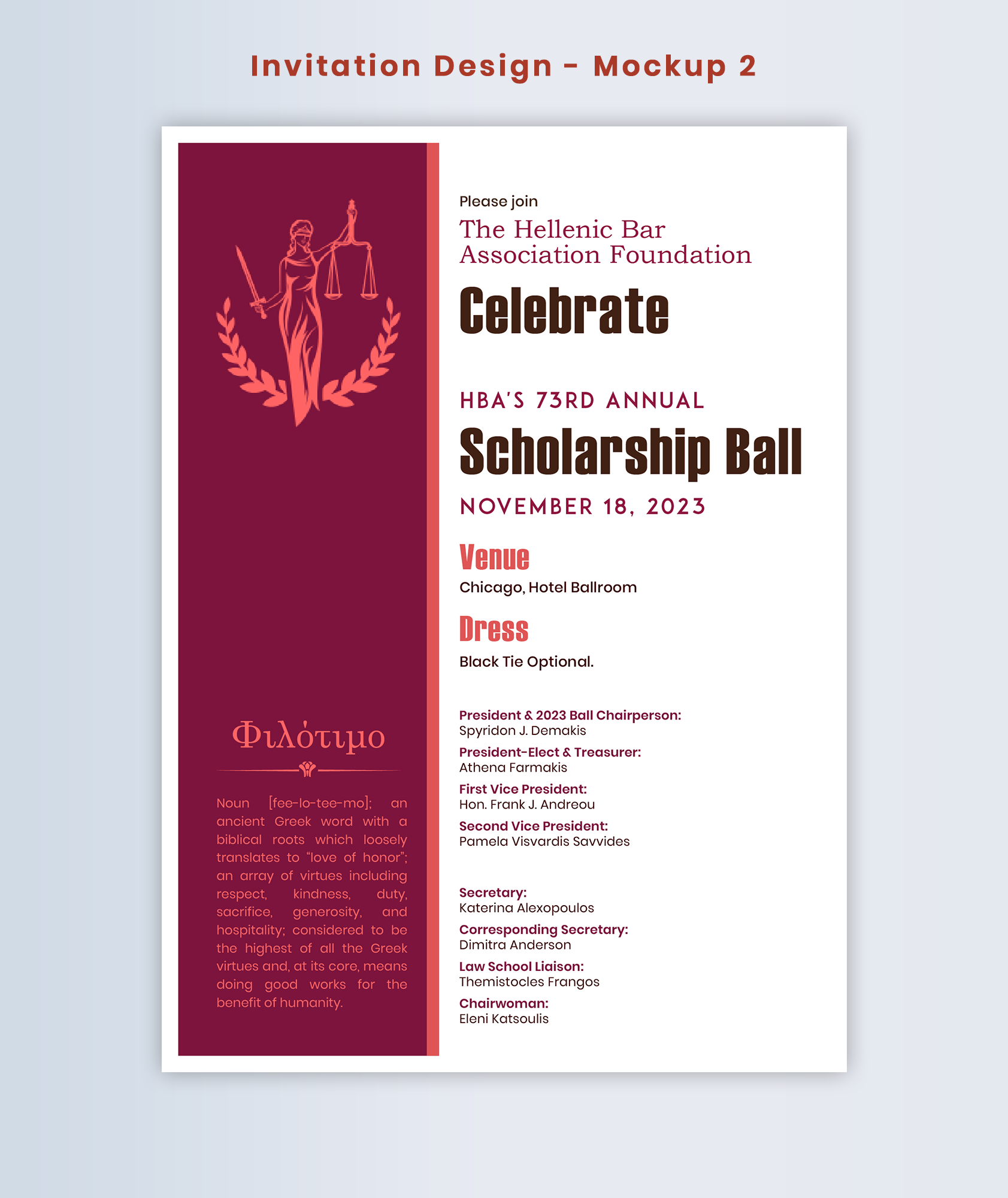 Einladungs-Design von Expert Designer für Hellenic Bar Association | Design #31089105