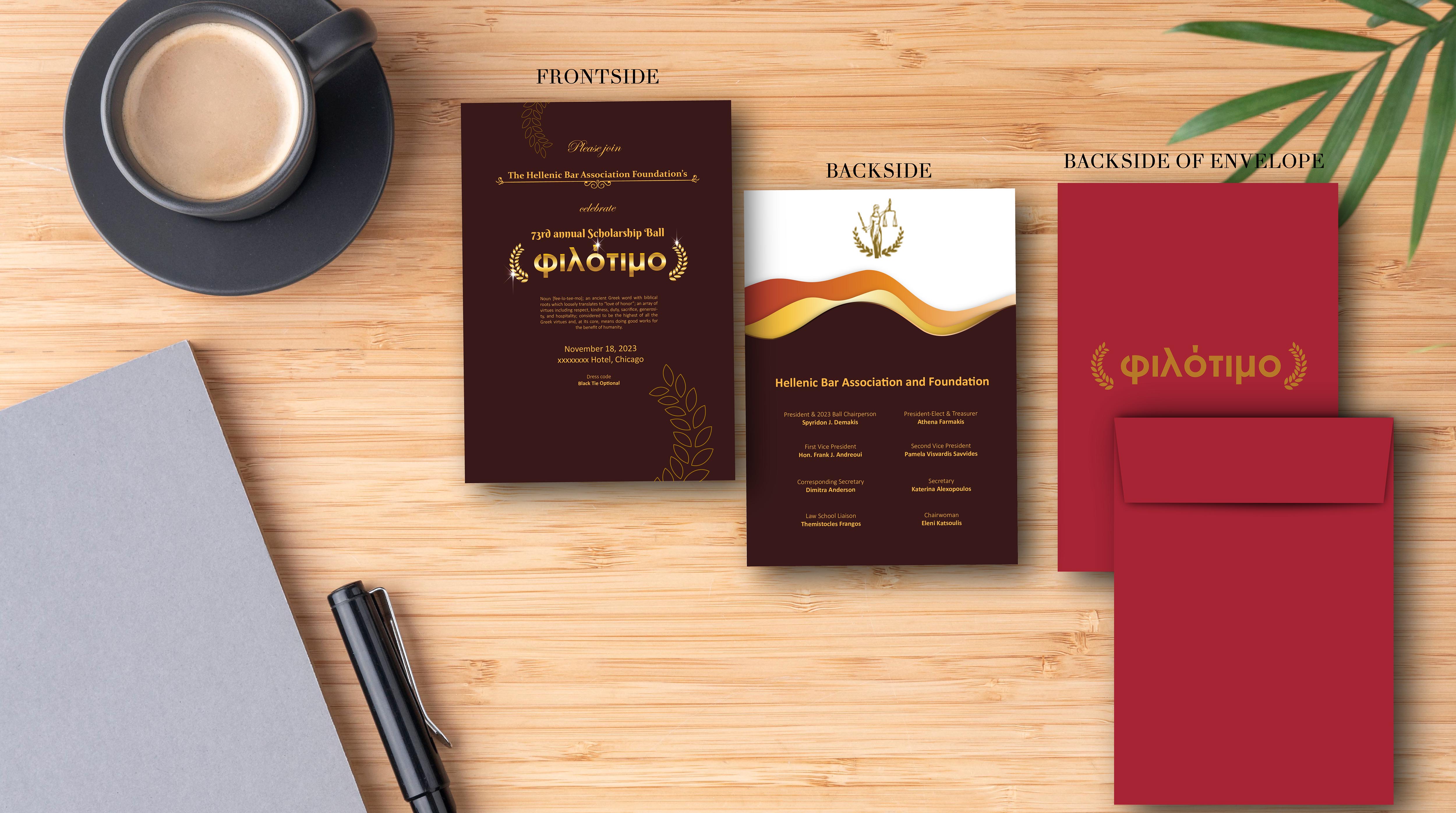 Einladungs-Design von Tiara für Hellenic Bar Association | Design #31101727