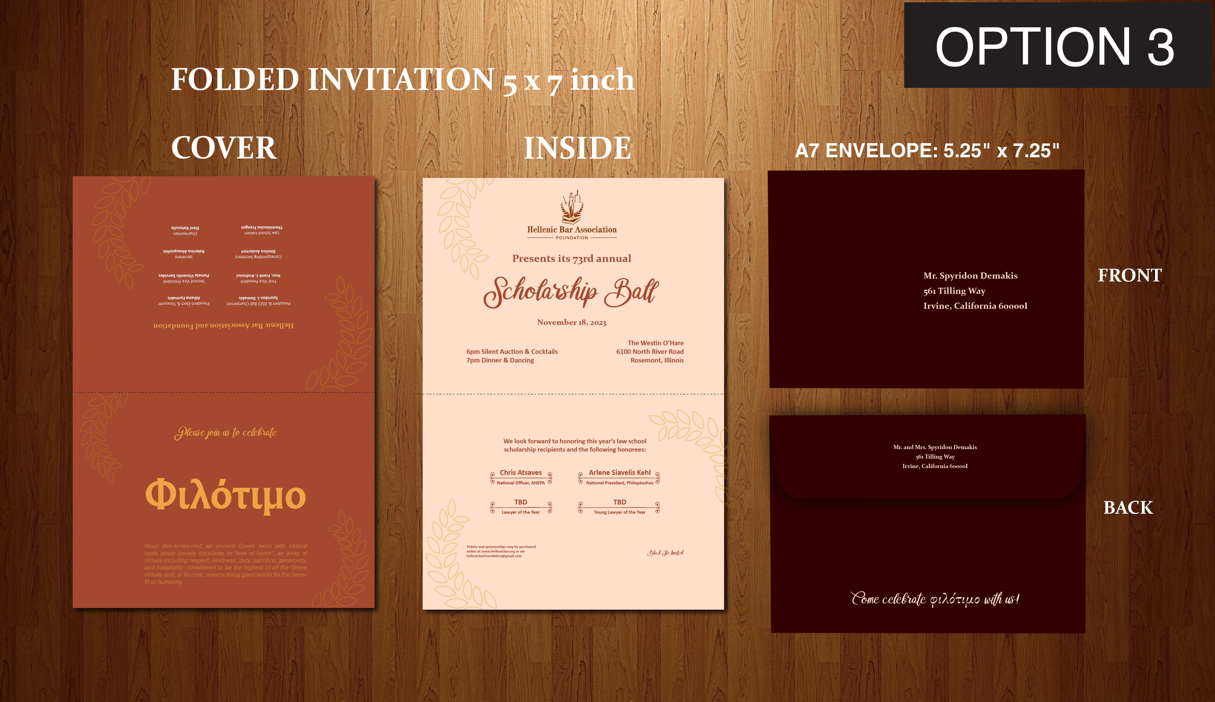 Invitation Design by Tiara for Hellenic Bar Association | Design #31136245