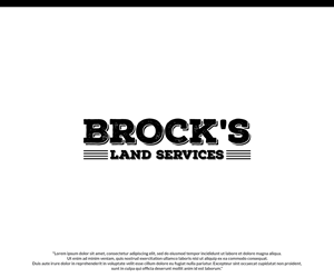 Logo Design by Shahbaz Studios for Brock's Land Services | Design: #31082210