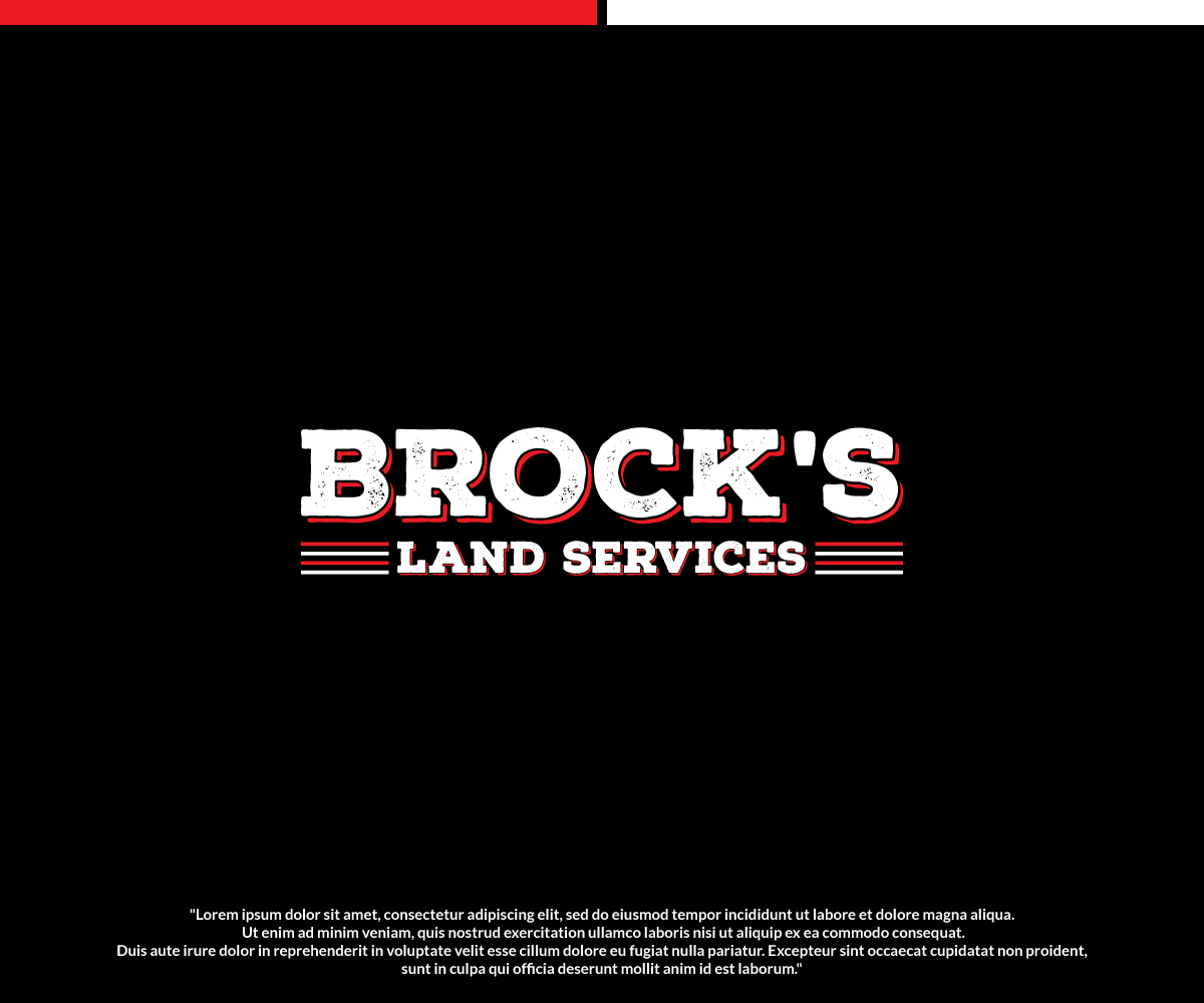 Design de Logo par Shahbaz Studios pour Brock's Land Services | Design #31085087