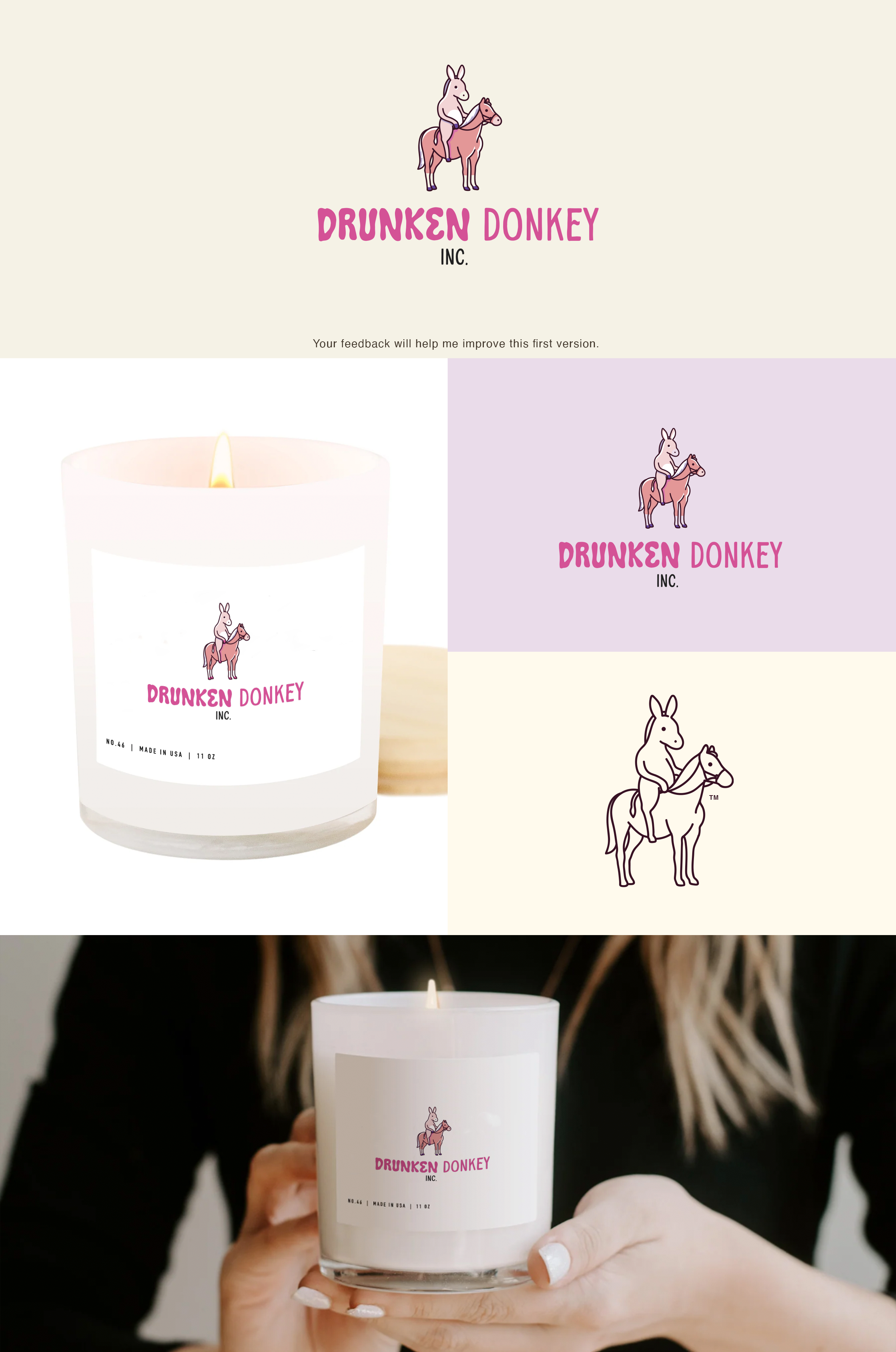 Logo Design by Frontino graphic studio for Drunken Donkey Inc | Design #31093082