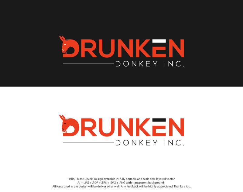 Logo Design by skart for Drunken Donkey Inc | Design #31077753