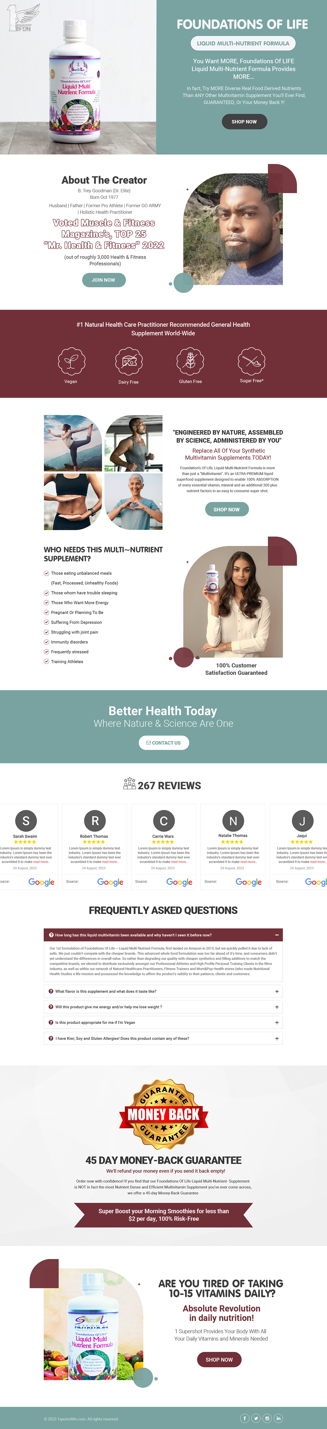 Web Design by Dream Logo Design for 1 Sport Of Life Global Inc | Design #31081150