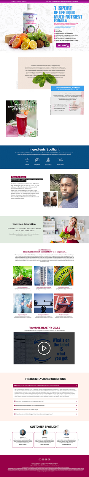 Web Design by Dream Logo Design for 1 Sport Of Life Global Inc | Design: #31081151