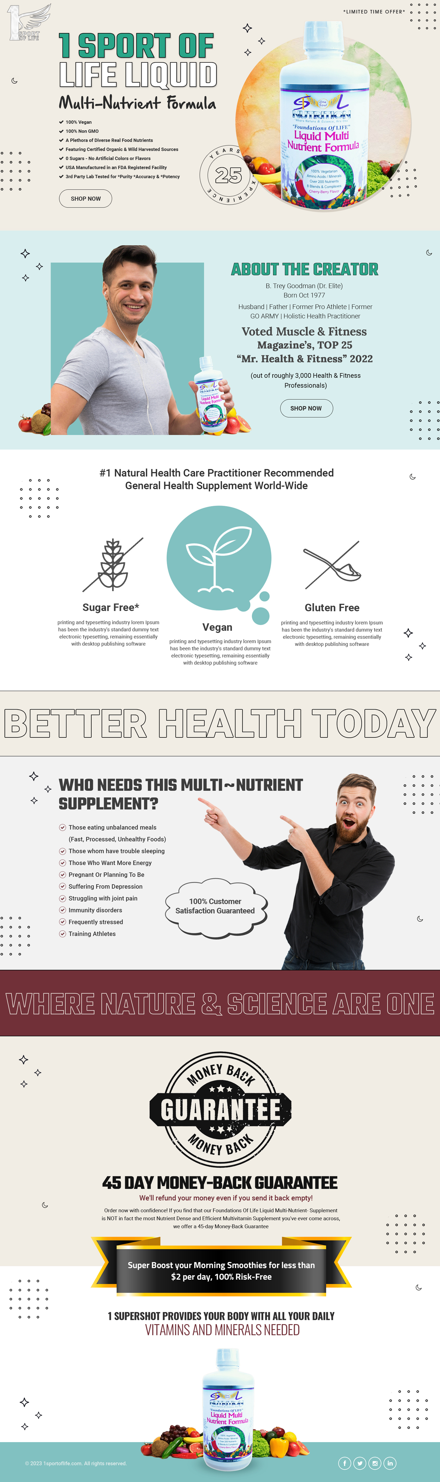 Web Design by Dream Logo Design for 1 Sport Of Life Global Inc | Design #31089658