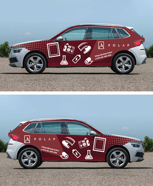 Car Wrap Design by AbuBD for SIA Poligrafijas Apgads POLAP | Design: #31138035