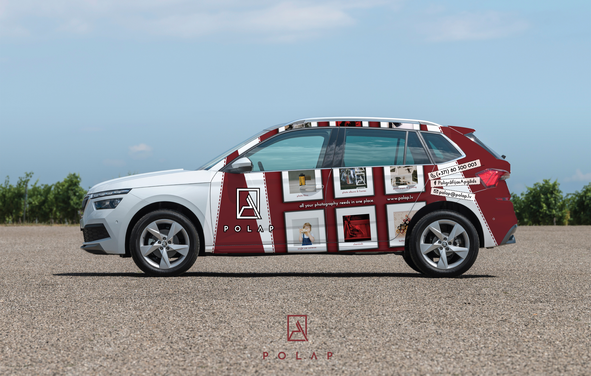 Diseño de Rotulación de Vehículo por AurinkoBranding para SIA Poligrafijas Apgads POLAP | Diseño #31139615