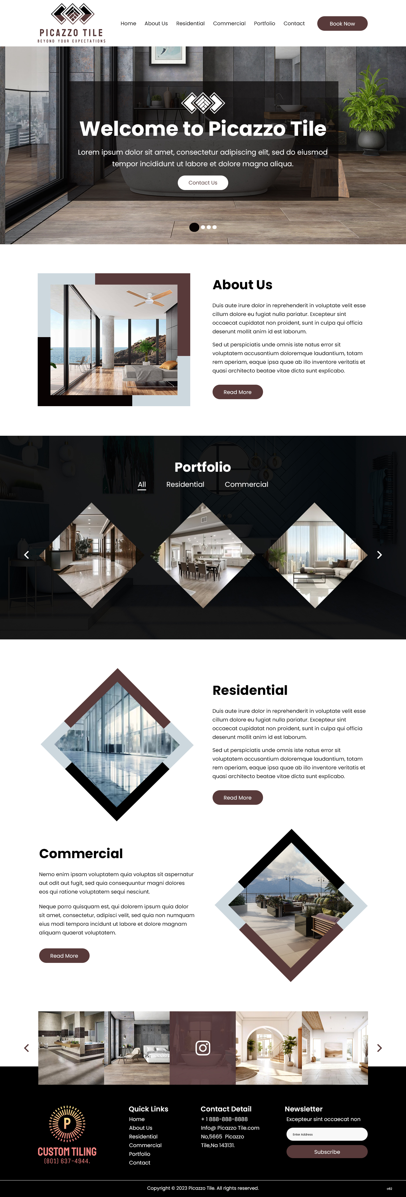 Web Design by pb for Picazzo Tile  | Design #31098413