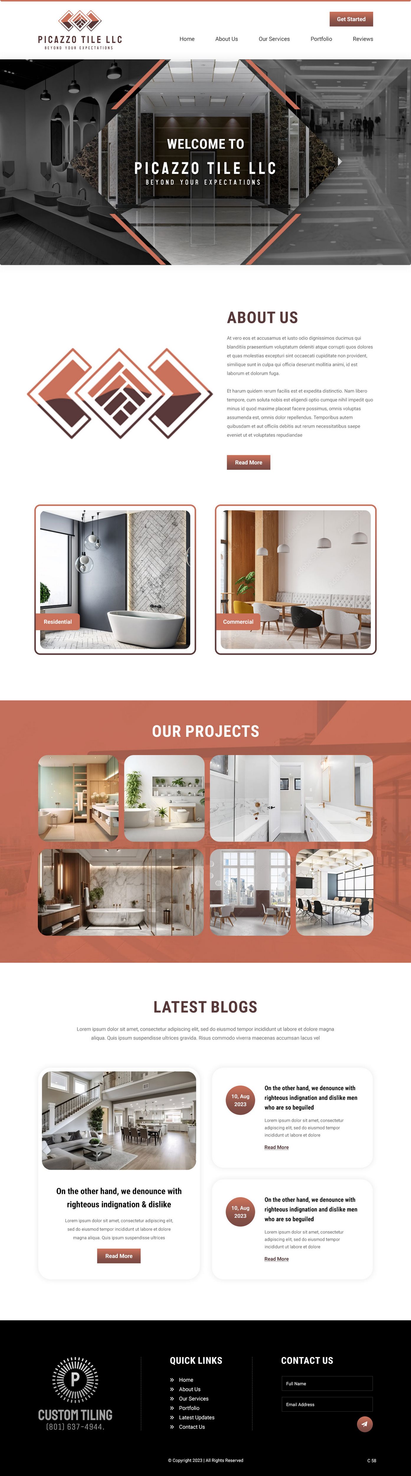 Web Design by pb for Picazzo Tile  | Design #31098414
