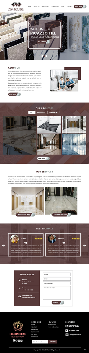 Diseño Web por pb para Picazzo Tile  | Diseño: #31098421