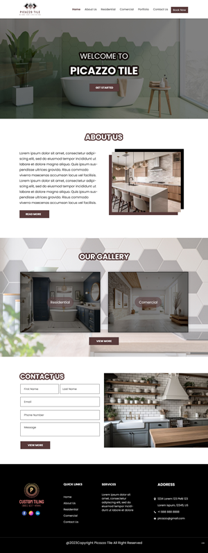 Diseño Web por pb para Picazzo Tile  | Diseño: #31098422