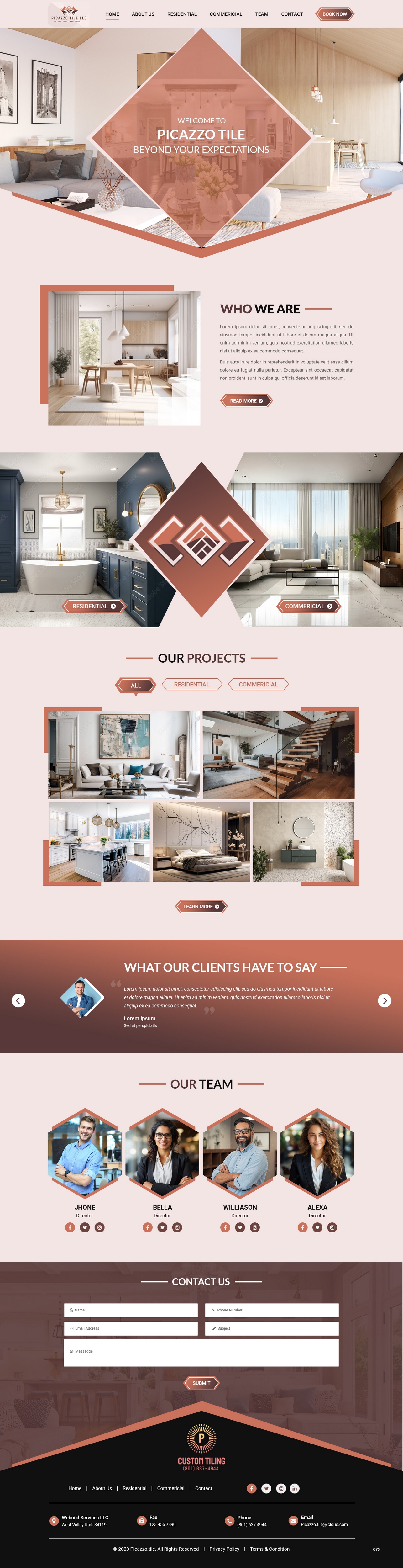 Diseño Web por pb para Picazzo Tile  | Diseño #31098424