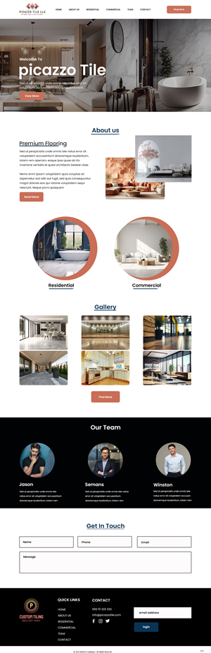 Diseño Web por pb para Picazzo Tile  | Diseño: #31098426
