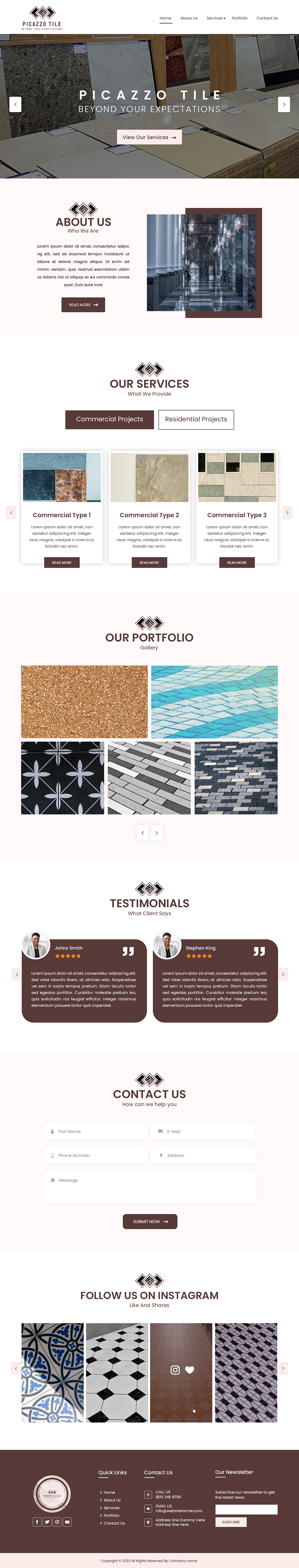 Web Design by Creations Box 2015 for Picazzo Tile  | Design #31088363