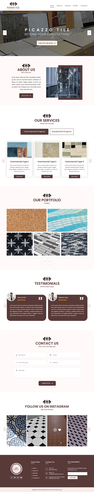 Web Design by Creations Box 2015 for Picazzo Tile  | Design #31088363