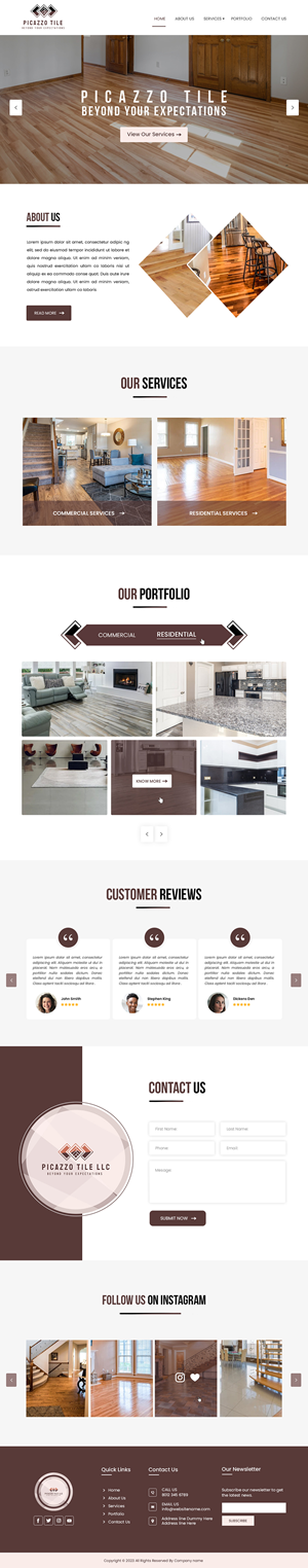 Web-Design von Creations Box 2015 für Picazzo Tile  | Design: #31096374