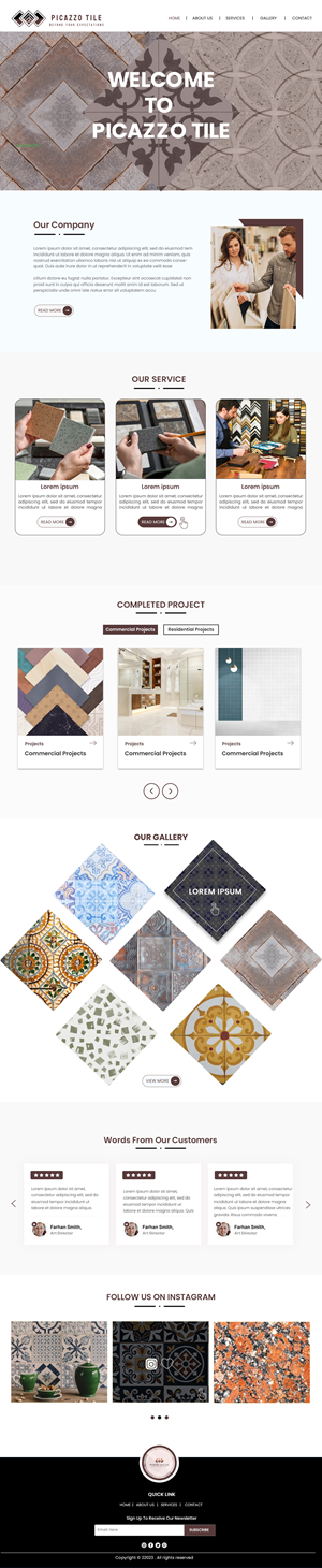 Web-Design von Creations Box 2015 für Picazzo Tile  | Design: #31097677