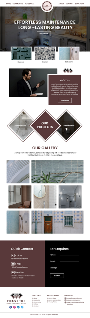 Web-Design von Creations Box 2015 für Picazzo Tile  | Design: #31097679