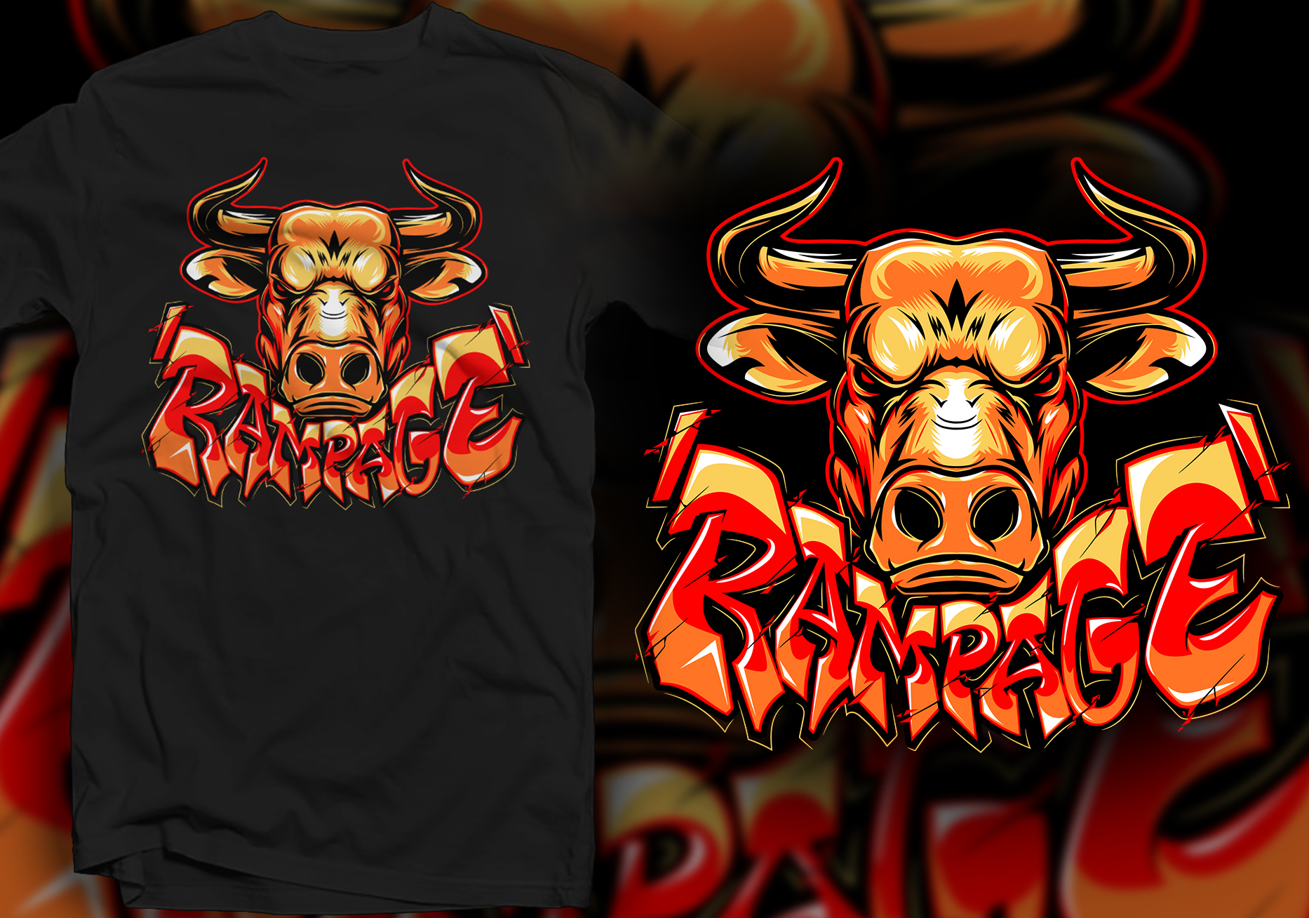 T-shirt Design by METH12 for Rampage Apparel | Design #31090909