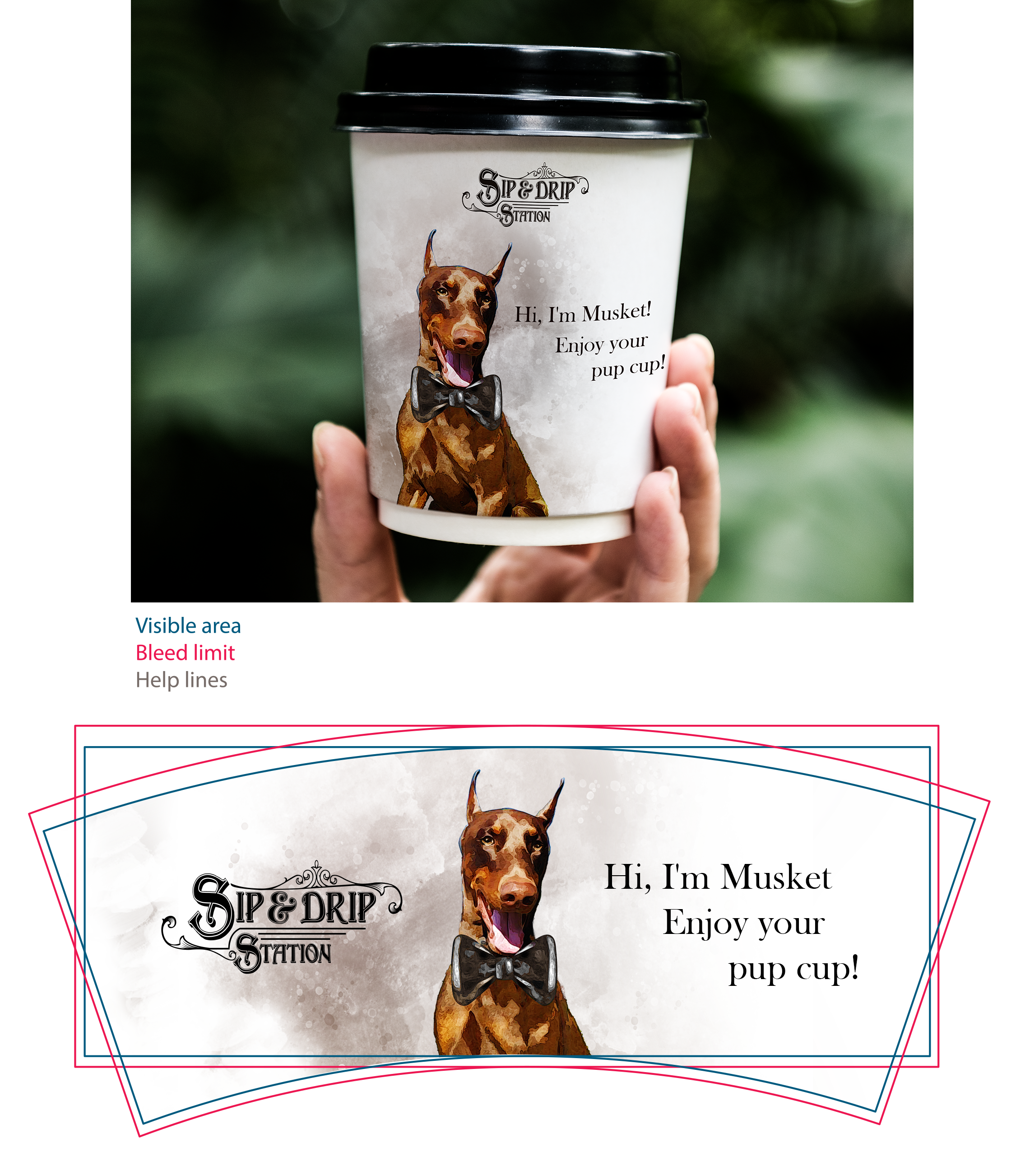 Cup and Mug Design by Kristina Andonoff for this project | Design #31153652