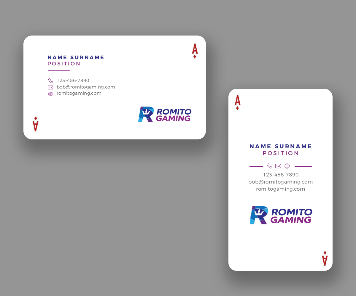 Business Card Design by Andrés Sebastián for Romito Gaming, LLC | Design #31105784