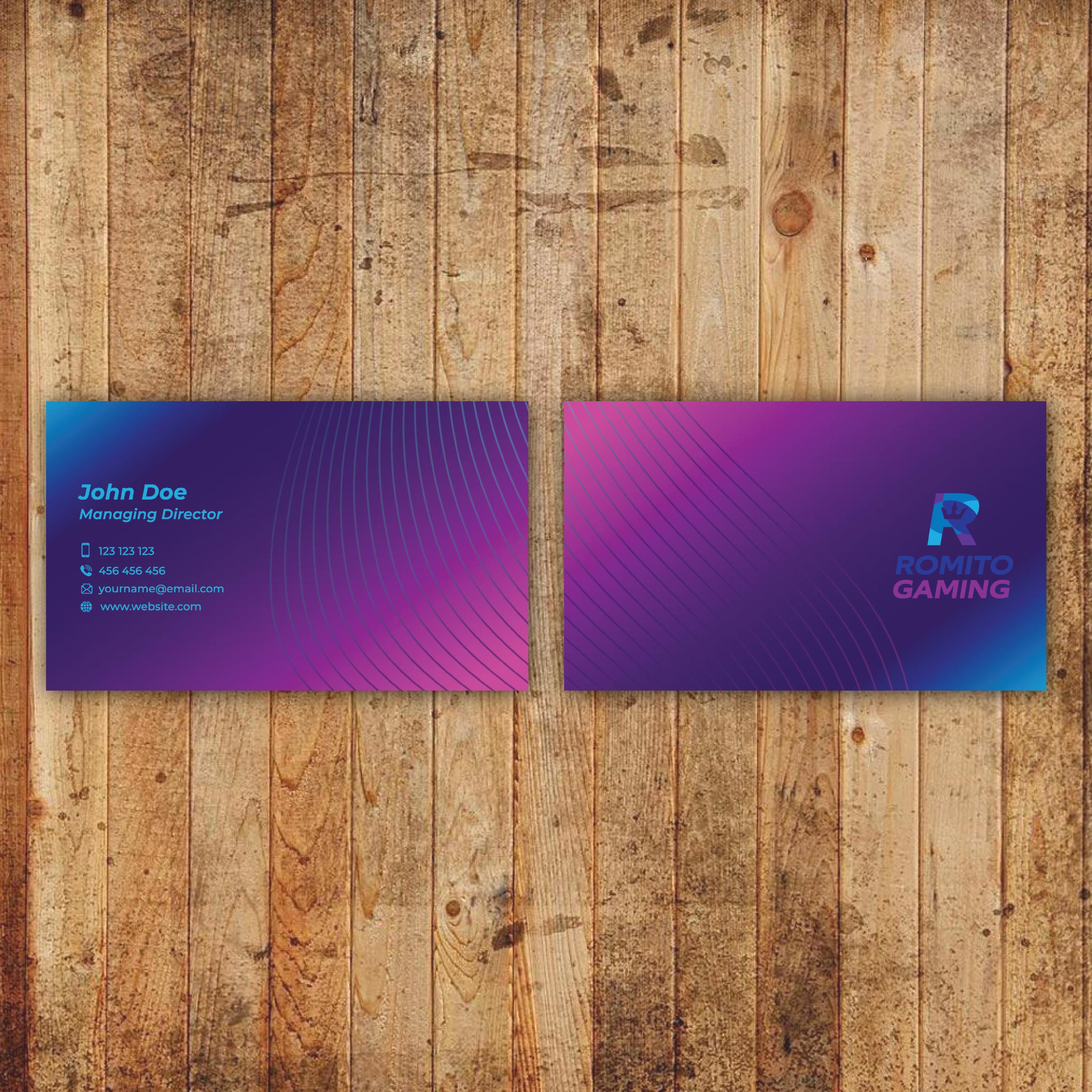 Business Card Design by Bidita Saha for Romito Gaming, LLC | Design #31094148