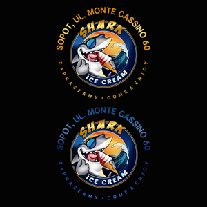 Backside of a t-shirt for marketing of an ice cream shop