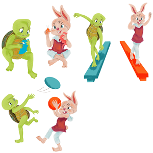 Design de Figurine par arneilynae pour Tortoise and Hare | Design #31179930