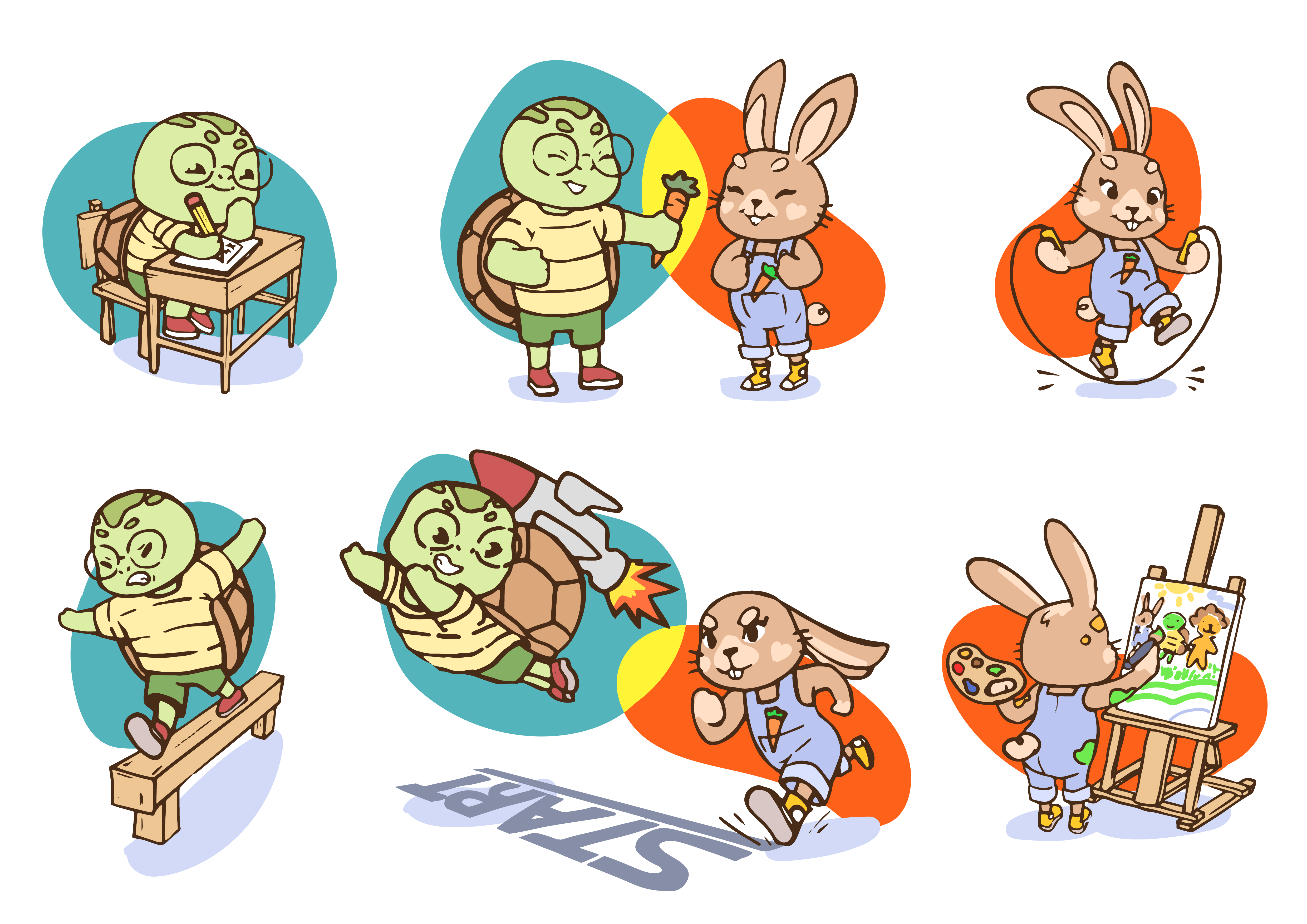 Design de Figurine par StefanArtDesign pour Tortoise and Hare | Design #31184550
