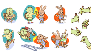Character Design by StefanArtDesign for Tortoise and Hare | Design: #31227037