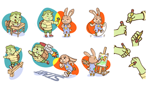 Character Design by StefanArtDesign for Tortoise and Hare | Design: #31228180