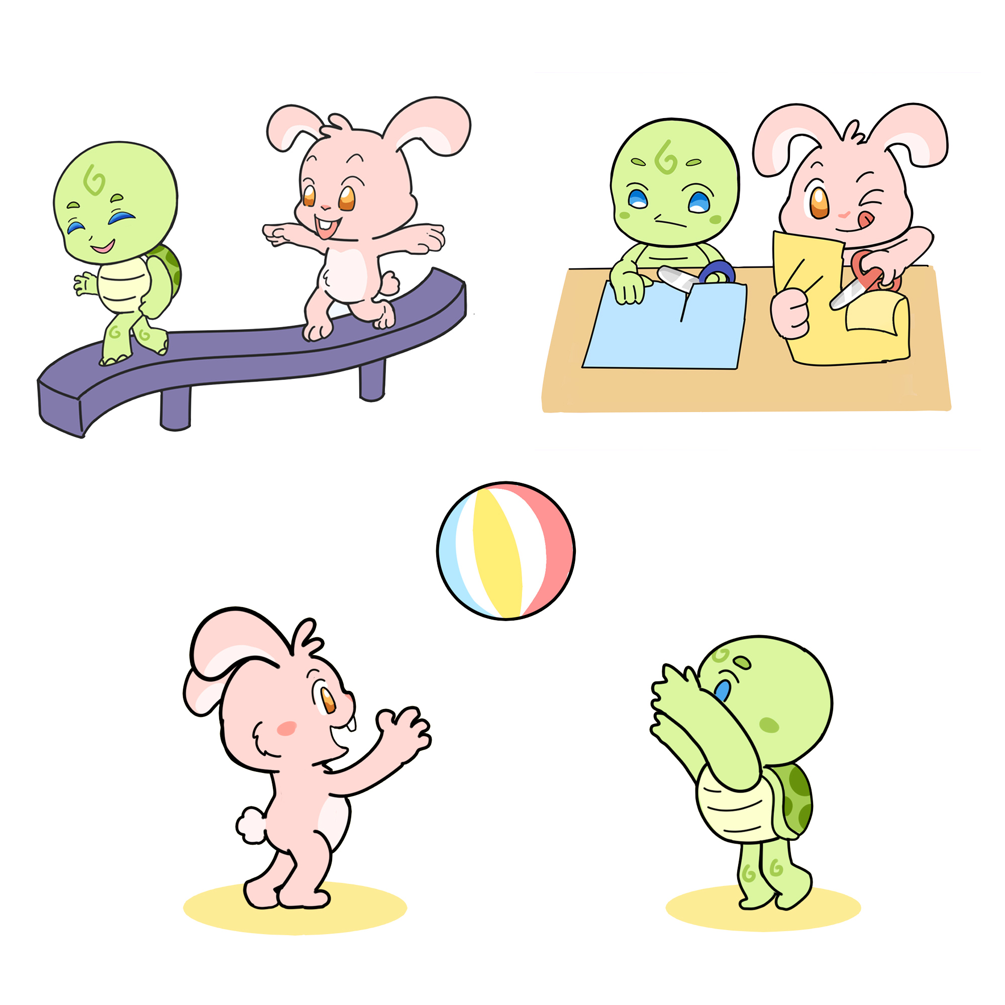 Character Design by Pcat Vo for Tortoise and Hare | Design #31167653