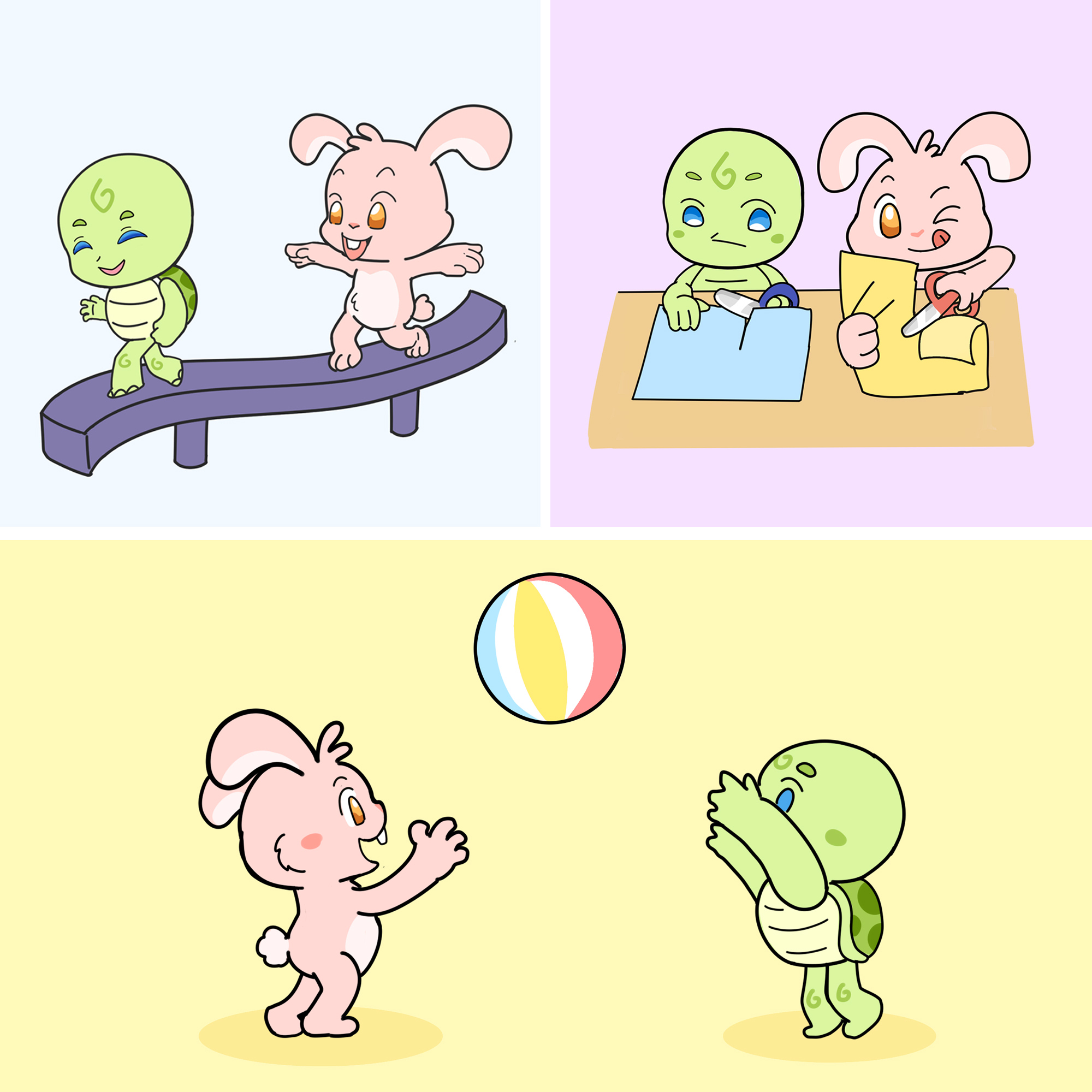 Character Design by Pcat Vo for Tortoise and Hare | Design #31167654